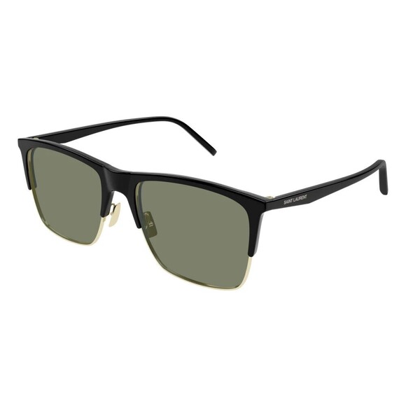 NWT Yves Saint Laurent SL 768 Black Green/ 57mm Sunglasses